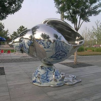 园林广场大型不锈钢抽象艺术博鱼网页版