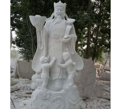 户外景区大型汉白玉石雕财神博鱼网页版