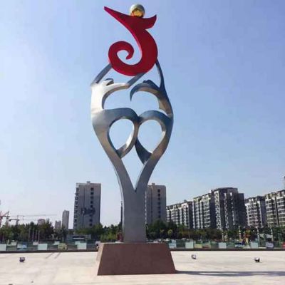 广场户外不锈钢创意景观博鱼网页版摆件