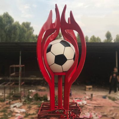 广场户外摆放不锈钢喷漆足球景观博鱼网页版