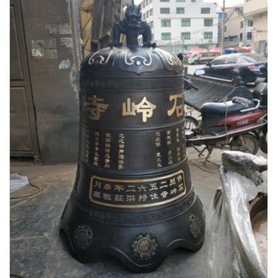 寺院户外装饰大型玻璃钢仿铜长鸣钟祈福钟铸铁钟