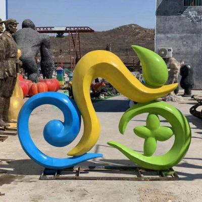 玻璃钢喷漆抽象骑车运动人物园林博鱼网页版