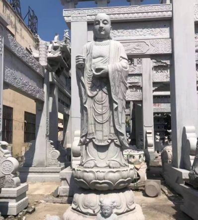 大理石石雕户外景区大型立式地藏王博鱼网页版