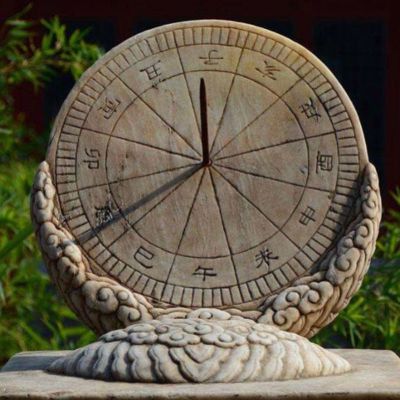 古代计时器石雕浮雕创意景区日晷博鱼网页版