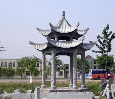 公园广场雕刻花纹双层古建筑凉亭博鱼网页版
