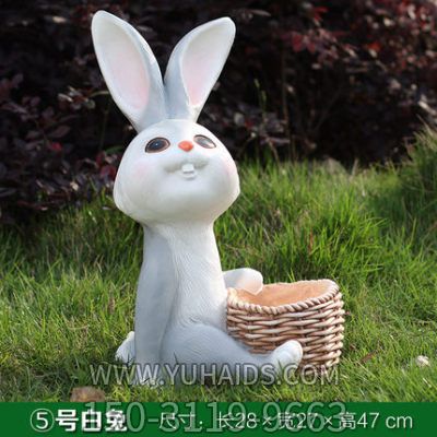 兔子博鱼网页版-小区装饰一只坐着的玻璃钢兔子博鱼网页版