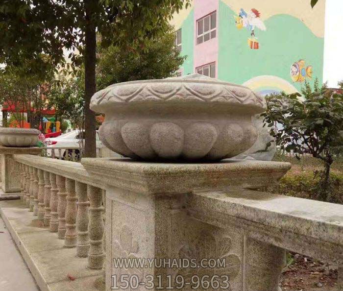 公园砂石石雕景观花盆博鱼网页版