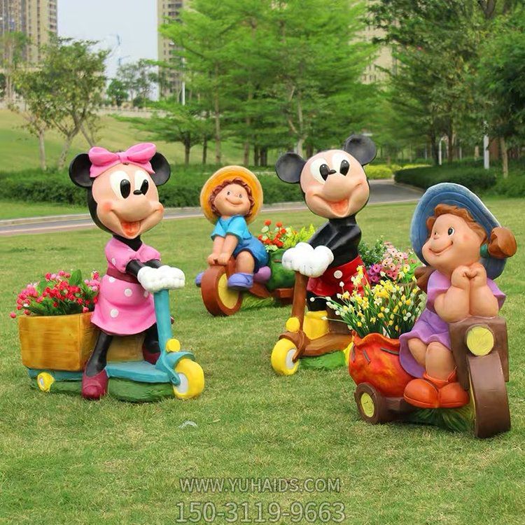 公园创意玻璃钢卡通人物玩偶花盆摆件博鱼网页版