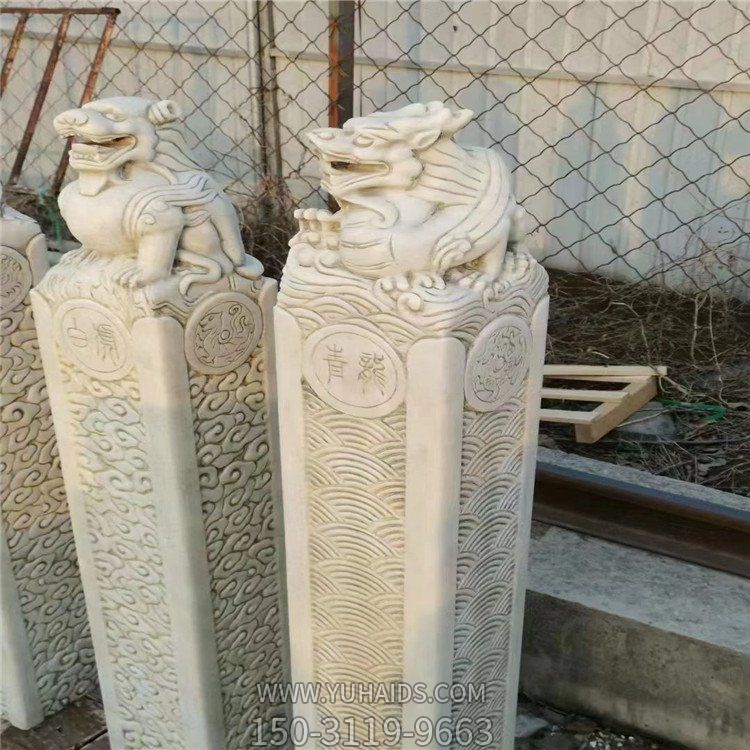 大理石石雕户外园林景观拴马桩博鱼网页版