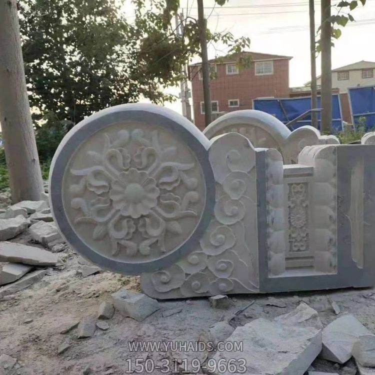 大理石石雕户外园林景观浮雕抱鼓石博鱼网页版