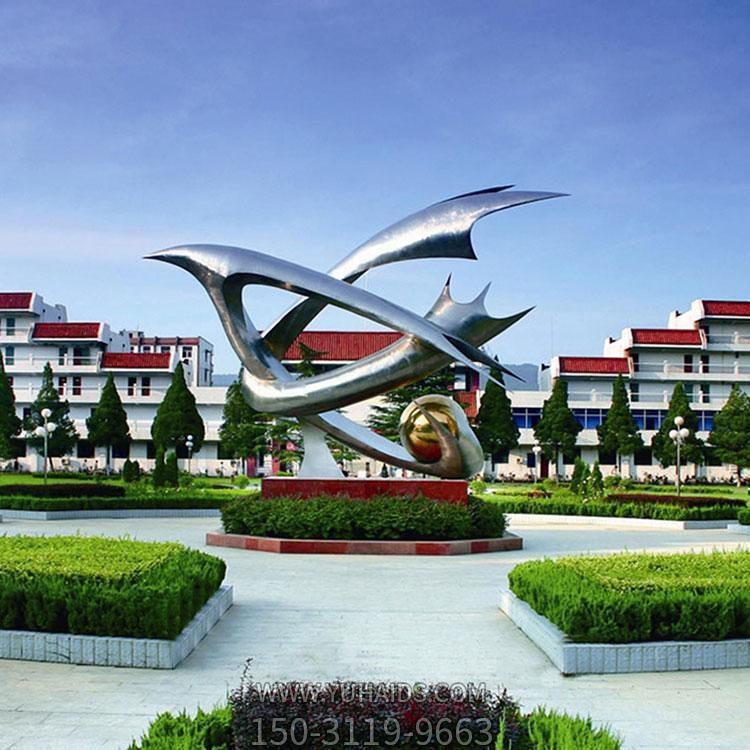 小区不锈钢广场中心大型异性景观博鱼网页版