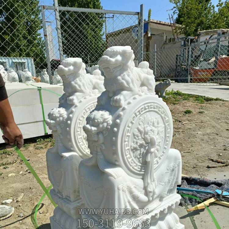 庭院摆放汉白玉石雕小象门墩貔貅门墩博鱼网页版