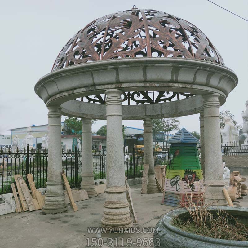 游乐园摆放欧式镂空罗马柱凉亭休闲博鱼网页版