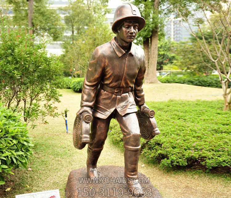 景区玻璃钢行走的八路军博鱼网页版