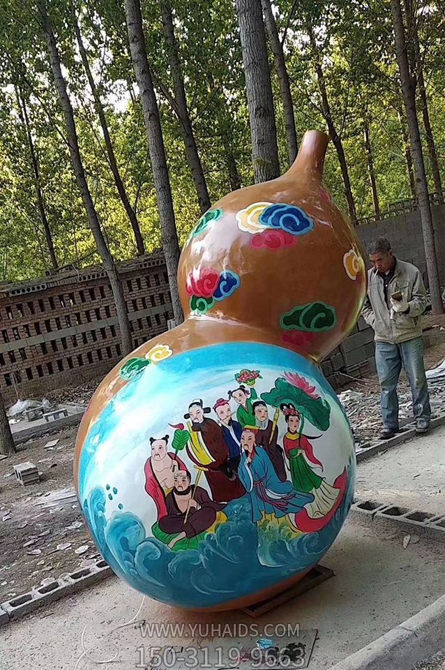 玻璃钢公园仿真彩绘葫芦博鱼网页版
