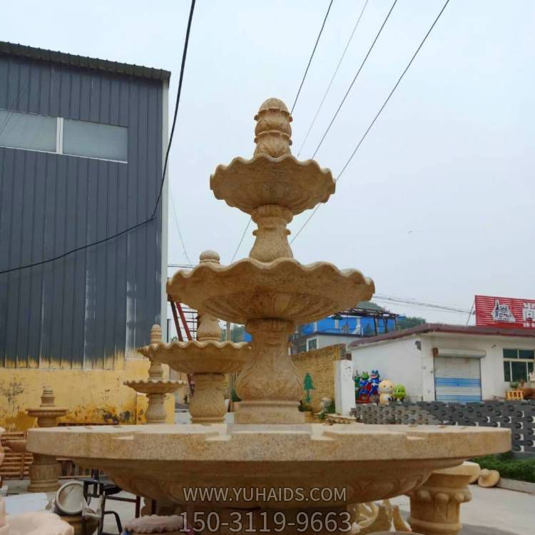 大理石石雕大型别墅小区喷泉流水景观博鱼网页版