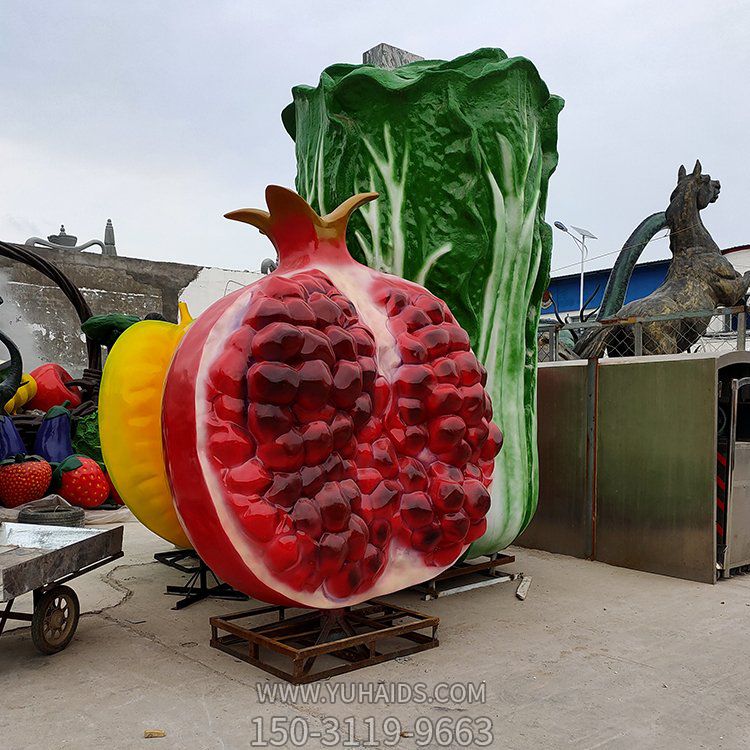 玻璃钢仿真水果景观石榴博鱼网页版