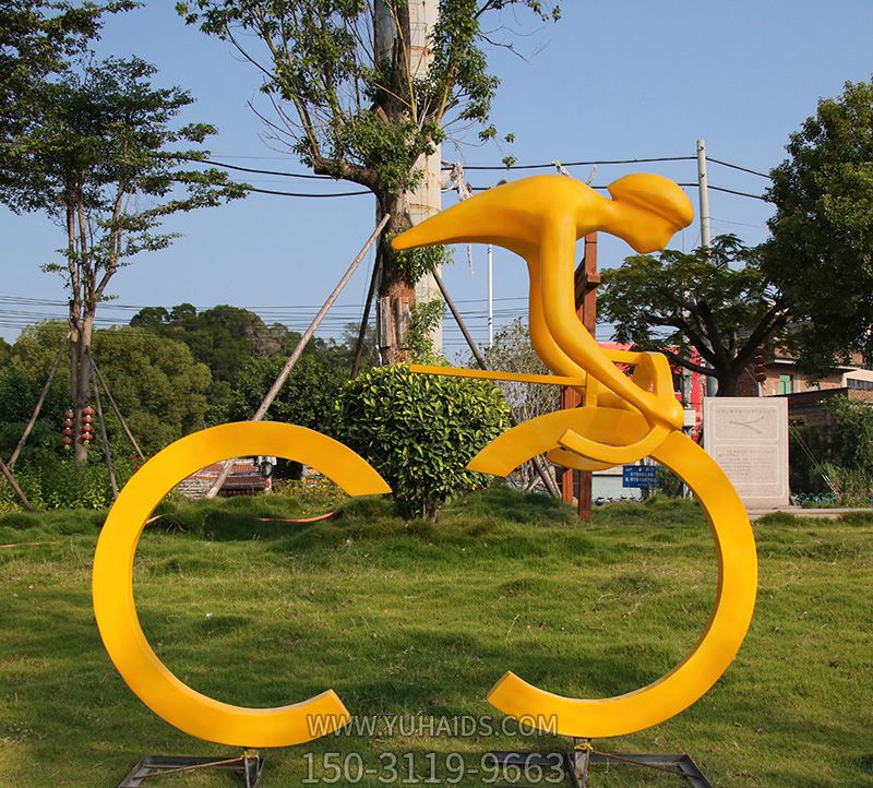 新户外大型剪影自行车运动人物玻璃钢博鱼网页版