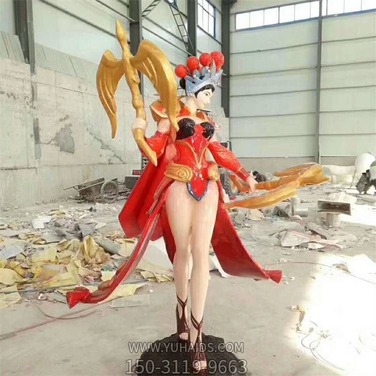 商场大型玻璃钢彩绘游戏人物景观摆件博鱼网页版