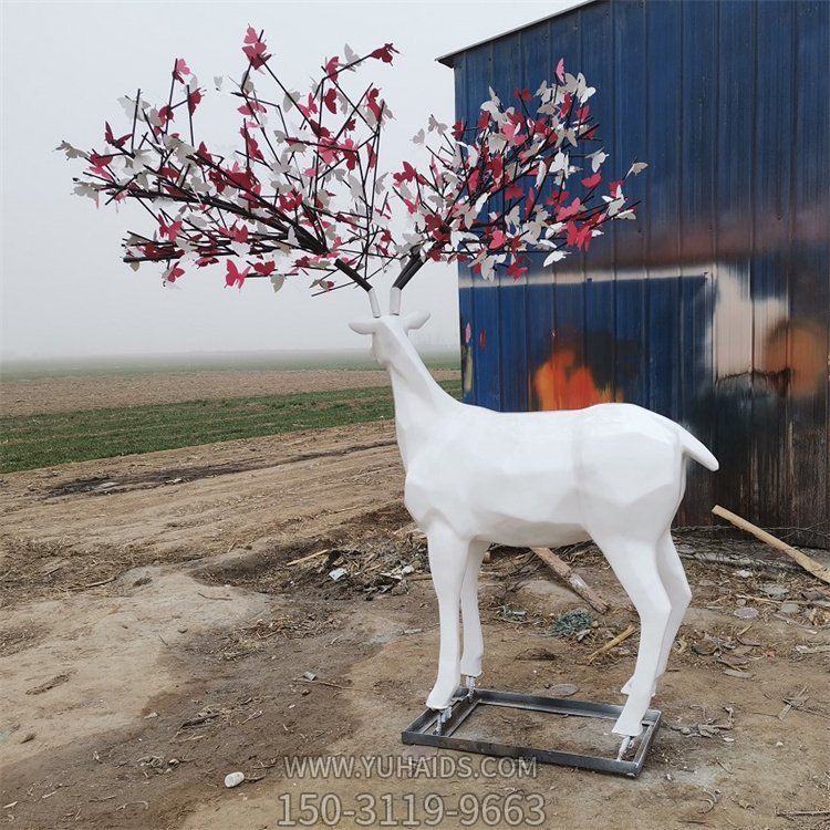 玻璃钢抽象户外园林景观梅花鹿博鱼网页版