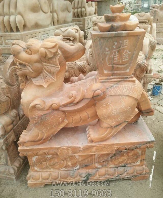 户外园林景观装饰品石雕黄蜡石貔貅博鱼网页版