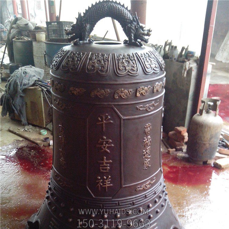 宗教寺庙大型祈福铜钟摆件博鱼网页版