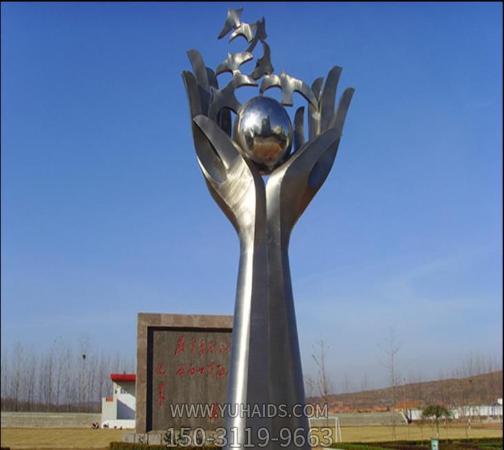  金属不锈钢鸽子博鱼网页版广场动物摆件 