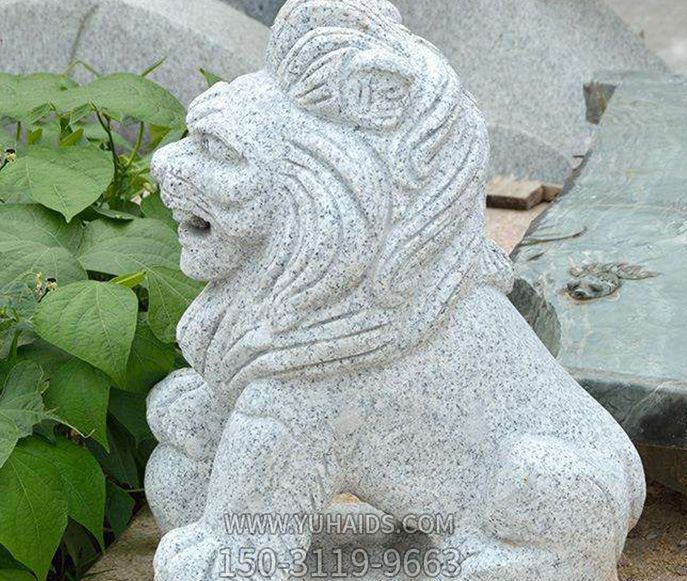 庭院寺庙砂岩石雕浮雕卧着的狮子博鱼网页版
