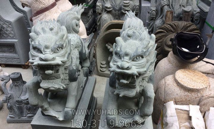 庭院寺庙镇宅大理石石雕麒麟博鱼网页版