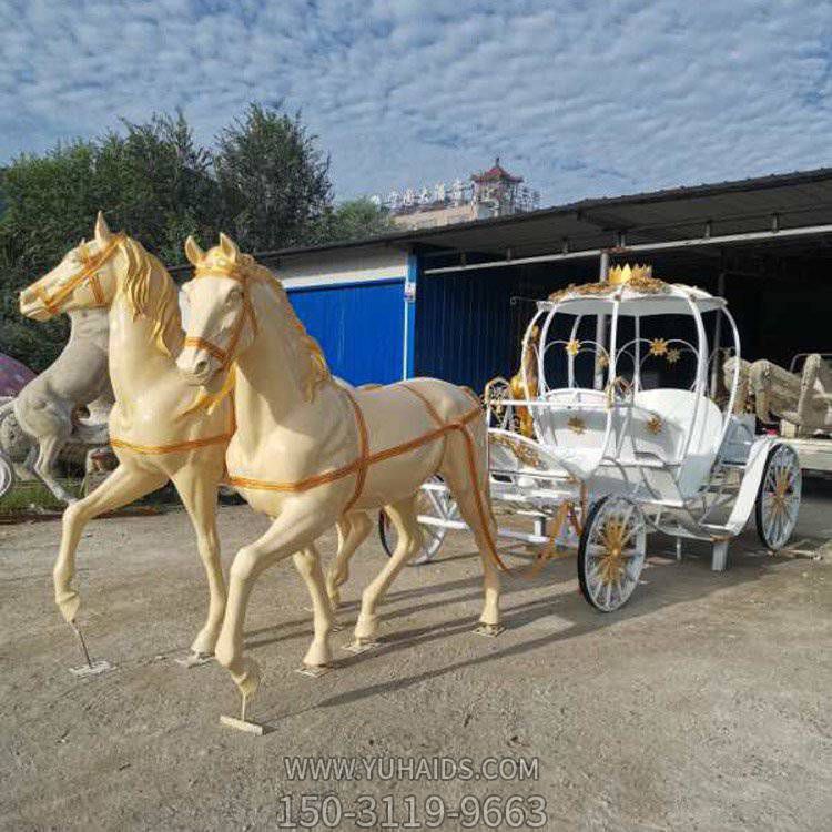 公园游乐场玻璃钢仿真动物们马车博鱼网页版