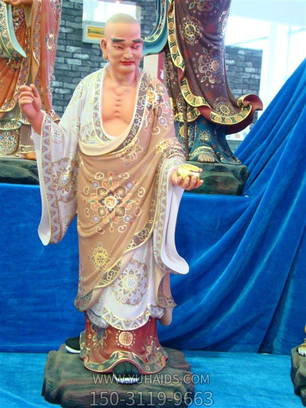 户外大型玻璃钢彩绘供奉神佛十八罗汉博鱼网页版