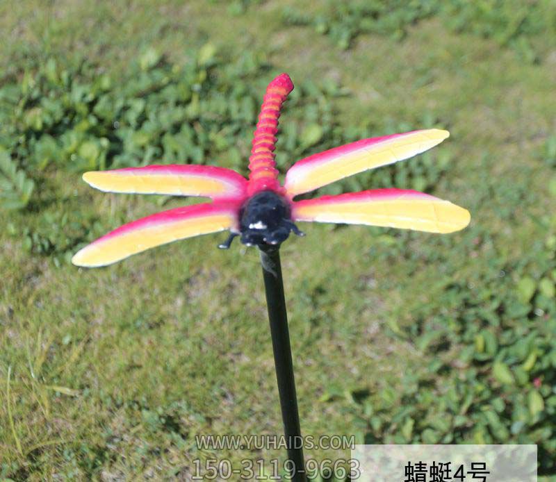 池塘花坛小型红色玻璃钢蜻蜓博鱼网页版