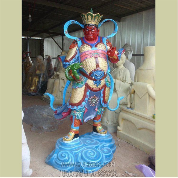 寺庙摆放玻璃钢彩绘大型四大天王神像博鱼网页版