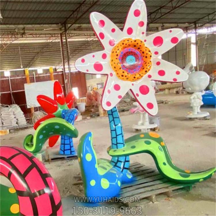 儿童游乐园装饰玻璃钢花朵博鱼网页版小品