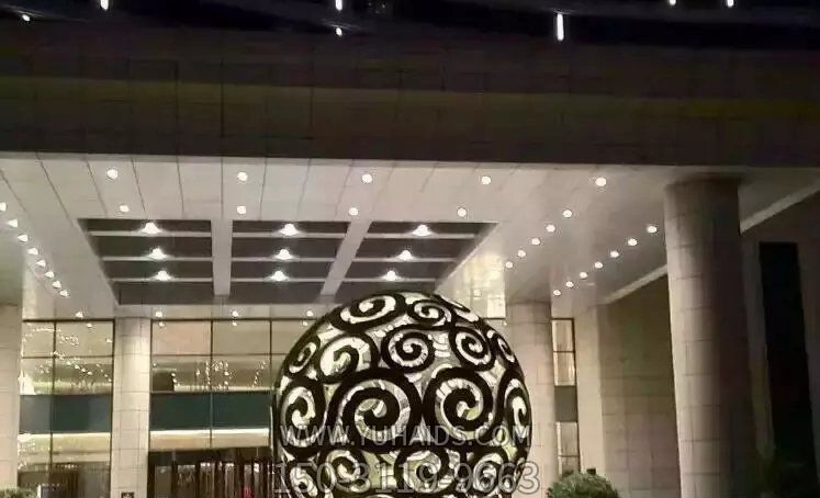 酒店大厦创意抽象镂空球博鱼网页版