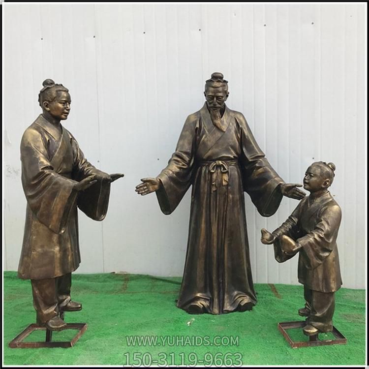 步行街古代民俗 情景小品玻璃钢仿铜人物博鱼网页版