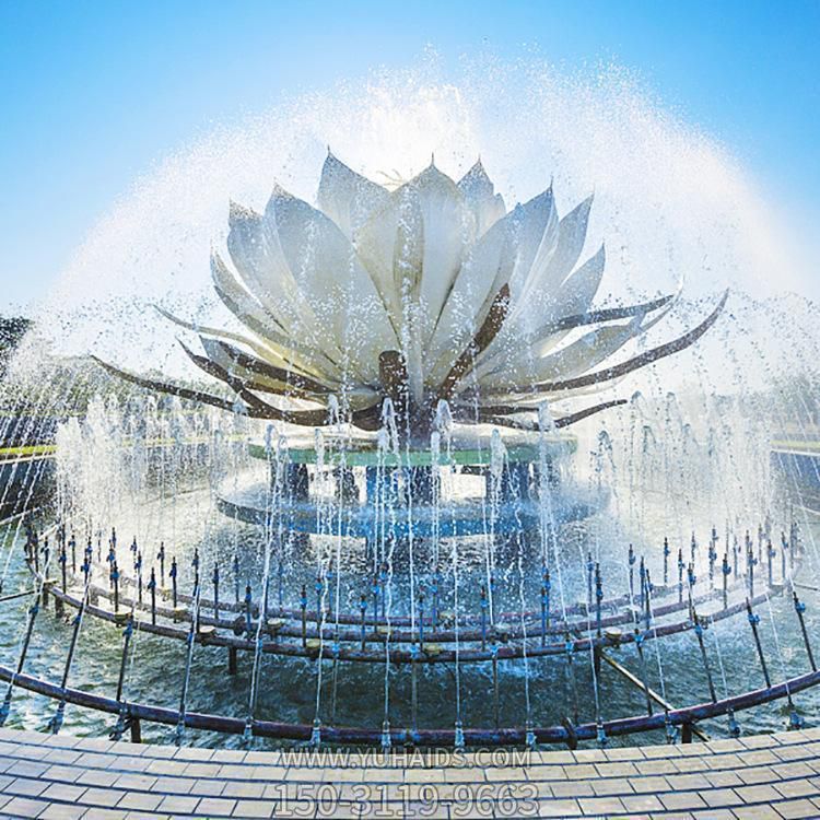 定制广场金属不锈钢莲花镜面博鱼网页版户外园林景观发光拉丝景观摆件