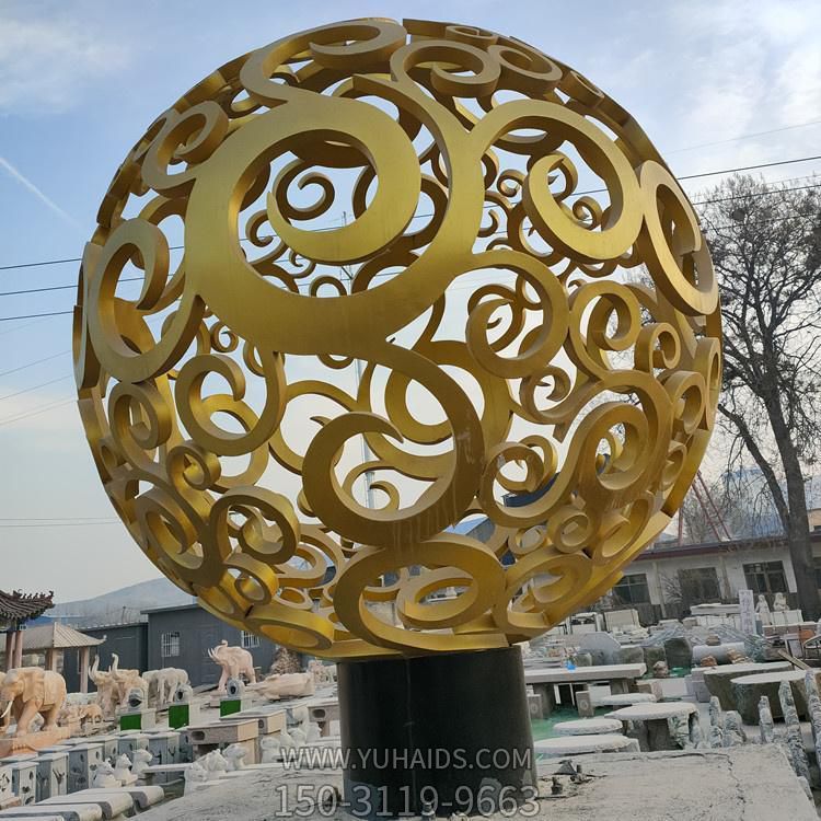 广场大型不锈钢镂空地球仪博鱼网页版
