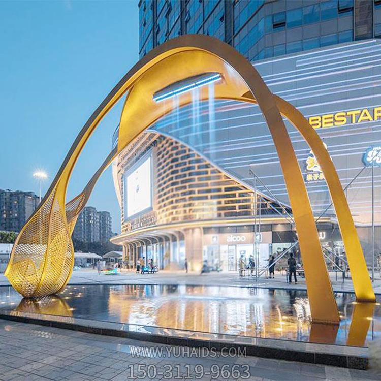 大型户外不锈钢抽象创意景观博鱼网页版