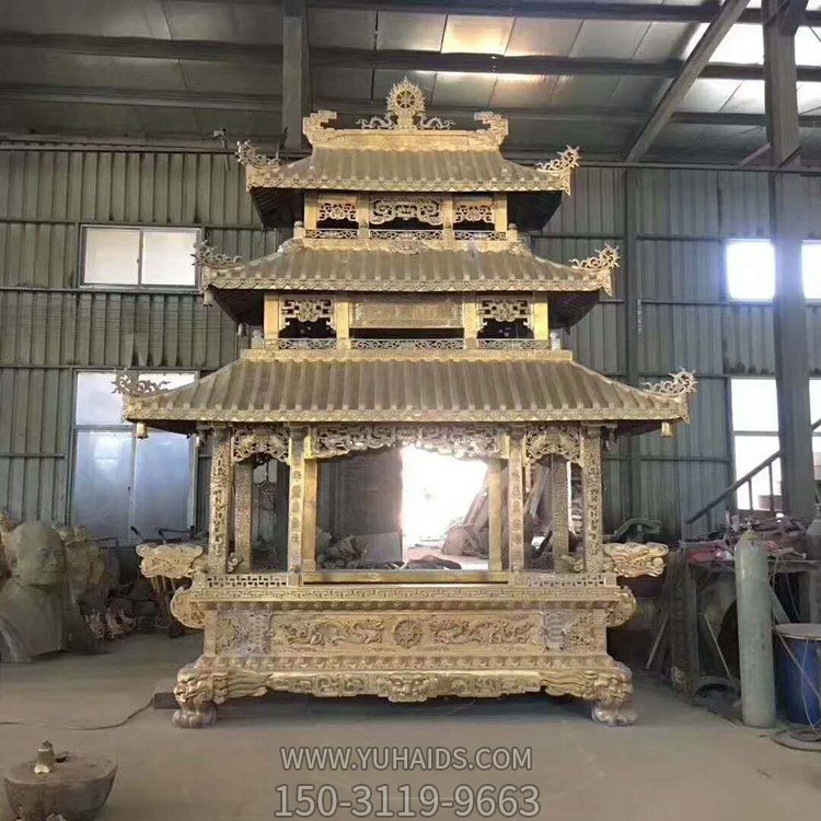寺庙大型铜雕多层香炉博鱼网页版