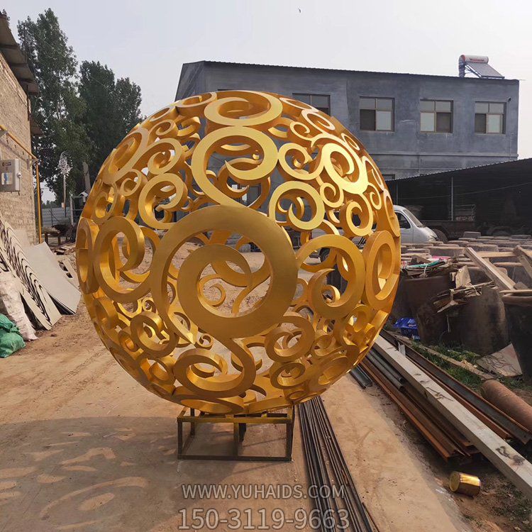 不锈钢户外园林大型镂空球博鱼网页版