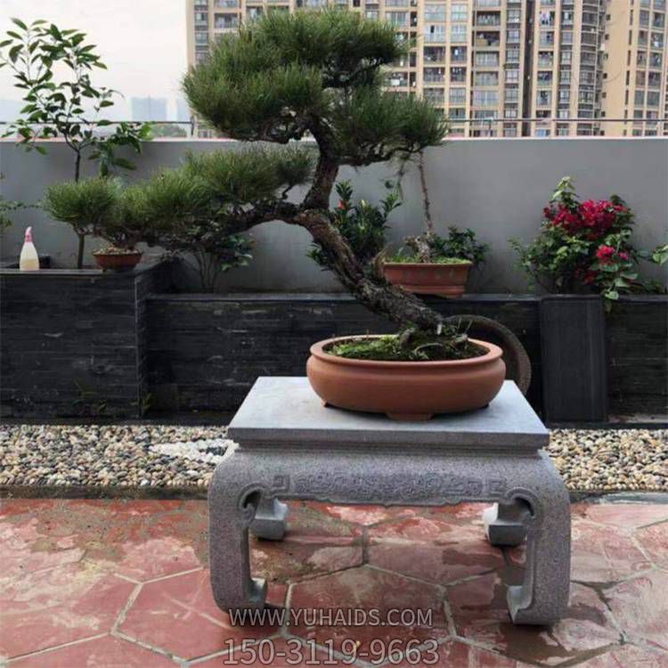 阳台摆放花岗岩雕刻中式花架博鱼网页版