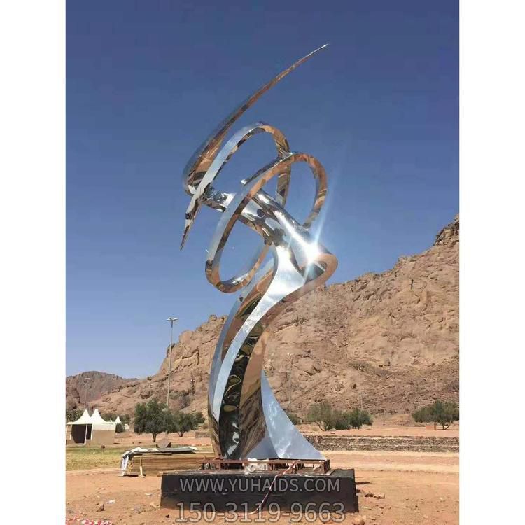 校园户外不锈钢镜面景观标志博鱼网页版