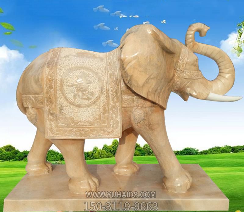 庭院黄蜡石石雕大象博鱼网页版