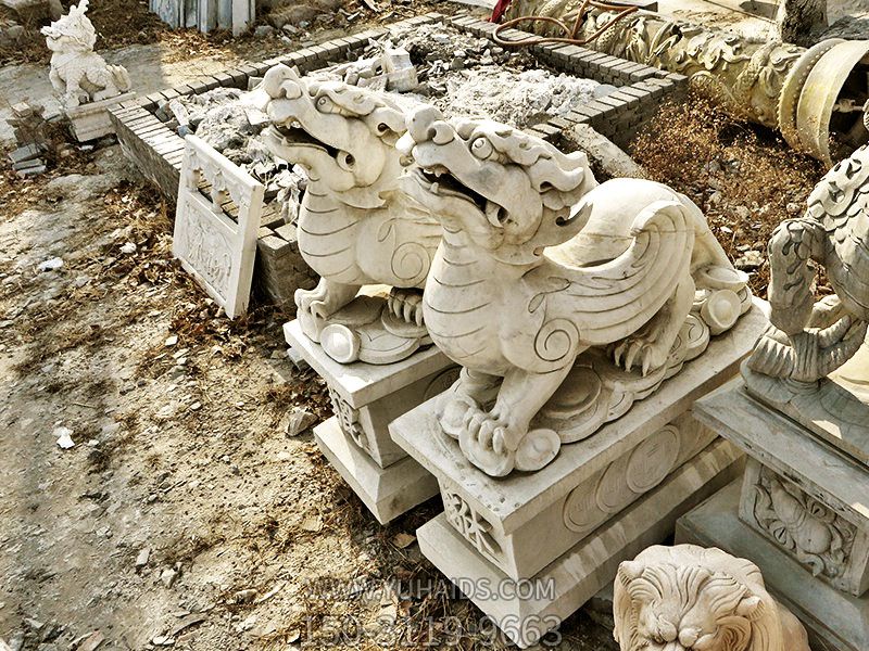 寺庙庭院大理石石雕景观貔貅博鱼网页版