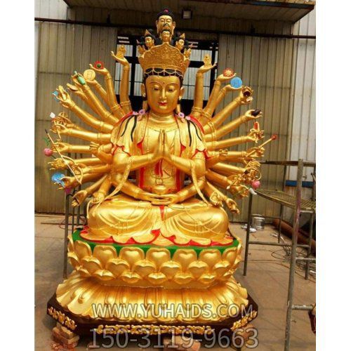 玻璃钢彩绘园林景区寺庙大型千手观音博鱼网页版