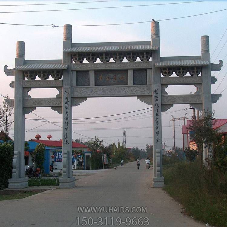 城市乡镇大型砂石大理石石雕户外牌坊博鱼网页版