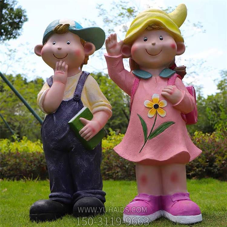 园林玻璃钢彩绘卡通人物景观摆件博鱼网页版