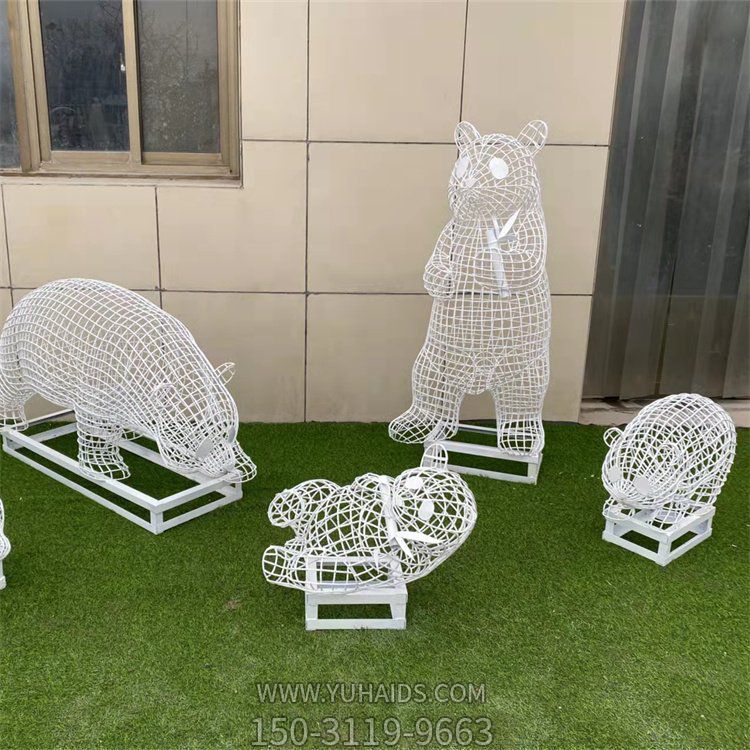 不锈钢金属拉丝抽象动物照明熊博鱼网页版