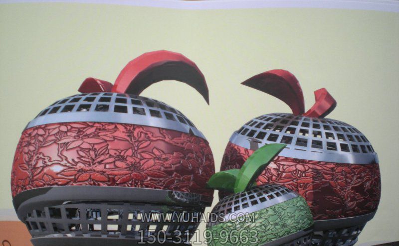 景区草坪不锈钢抽象苹果博鱼网页版